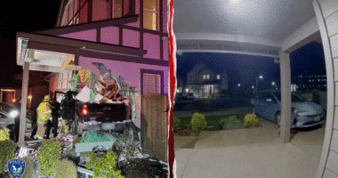 Truck launched 100 feet into air crashes through Oregon family home