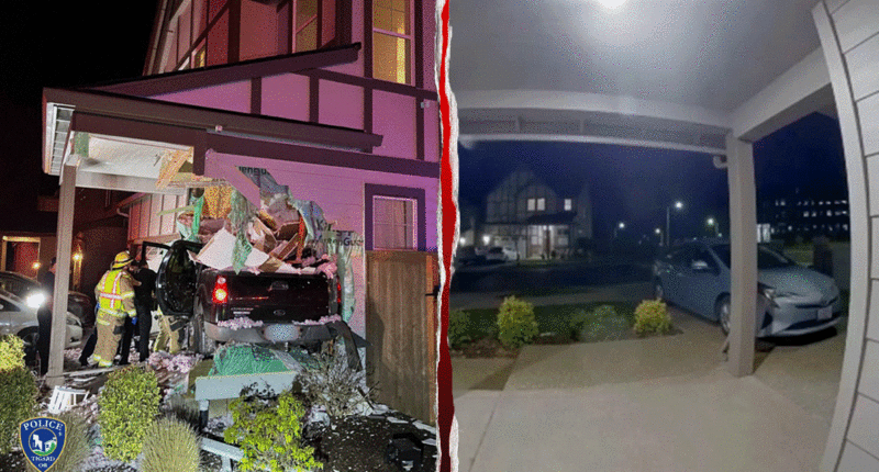 Truck launched 100 feet into air crashes through Oregon family home