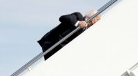 Trump admits to taking it 'nice and slow' on Air Force One stairs after watching Biden's repeated falls