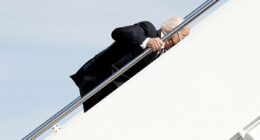 Trump admits to taking it 'nice and slow' on Air Force One stairs after watching Biden's repeated falls