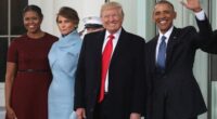 melania trump and michelle obama awkward gift exchange