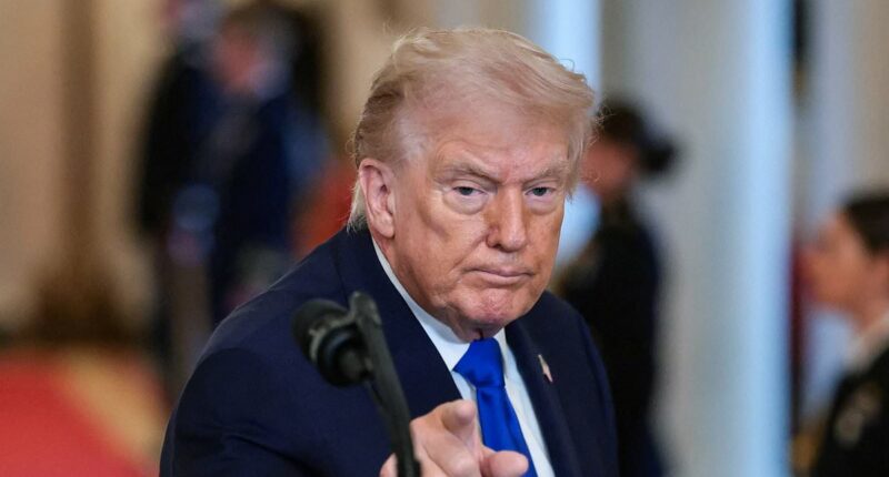 Trump wildly sidetracks during event with angel families as he reveals he paid for victim's mother to 'get her eyes fixed'