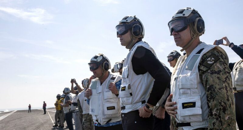 Trump's special envoy Witkoff and Kushner visit US aircraft carrier amid Iran tensions, talks