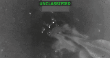 A GIF image of a lethal strike in the Caribbean