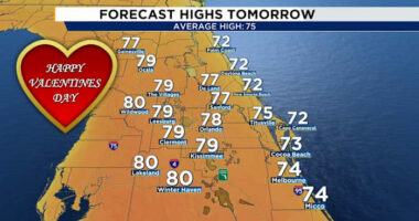 Valentine’s Day brings weekend warmth, but rain expected to follow. Here’s when
