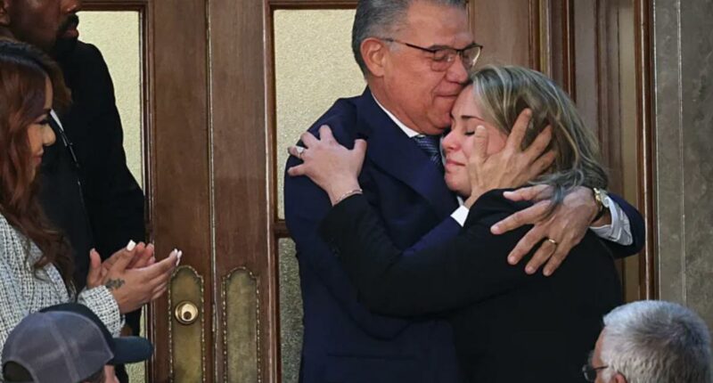 Venezuelan political prisoner Enrique MÃ¡rquez held in Maduro's infamous jail reunited with niece during State of the Union 2026