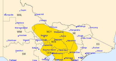 A severe weather warning is in place for heavy rainfall across central Victoria tomorrow.