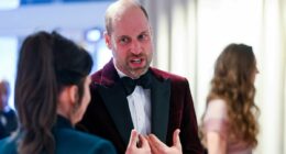 William says he's 'not in a calm state' as he appears at the Baftas