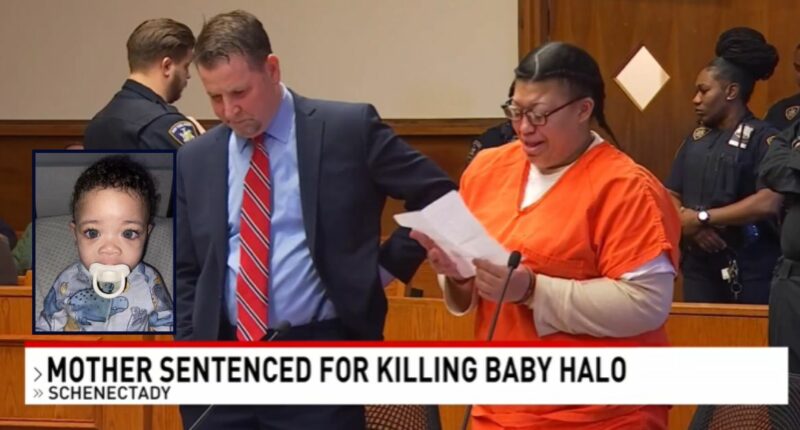 'You can cry all you want': Judge not swayed by mom's tears after she dumped baby down drainage pipe, and stood there for nearly 30 minutes watching her freeze