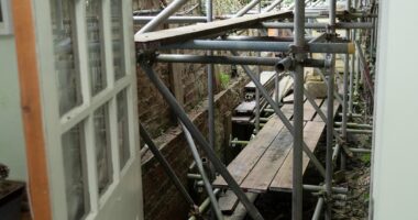 A council has spent £100,000 of taxpayer money on scaffolding