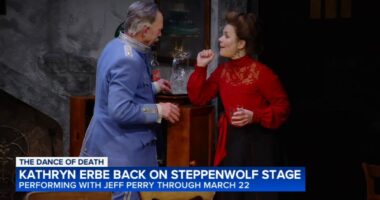 Actress Kathryn Erbe in 'The Dance of Death' at Steppenwolf Theatre this month in Lincoln Park, Chicago