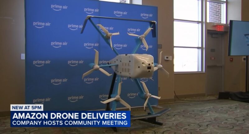 Amazon shows off delivery drones coming to Markham, Matteson areas soon at Tinley Park's Convention Center