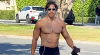Arnold Schwarzenegger's son Joseph Baena walks shirtless in LA
