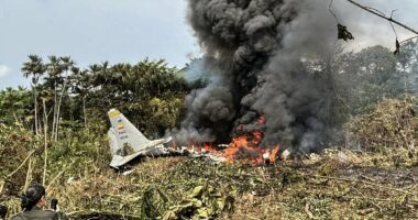 At least 66 killed as Colombian military plane crashes in the Amazon