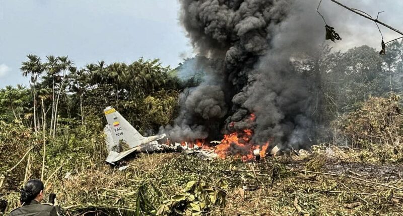 At least 66 killed as Colombian military plane crashes in the Amazon