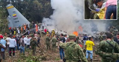 At least 66 killed in military plane crash in Colombia, head of armed forces says