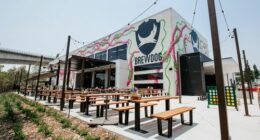 An exterior shot of BrewDog DogTap in Murarrie, Brisbane is one of five BrewDog locations in Australia.