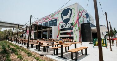 An exterior shot of BrewDog DogTap in Murarrie, Brisbane is one of five BrewDog locations in Australia.