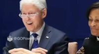 Awkward moment Bill Clinton is grilled over Epstein hot tub photo... as ex-president SMILES at old photos with the pedophile