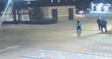 Ax-wielding suspect subdued by teen military recruit's MMA takedown in car wash clash caught on video