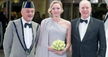 Behind the scenes at Monaco's Rose Ball - where Princess Charlene stunned in silver and Formula One ace Charles Leclerc and his new wife made their debut as newlyweds