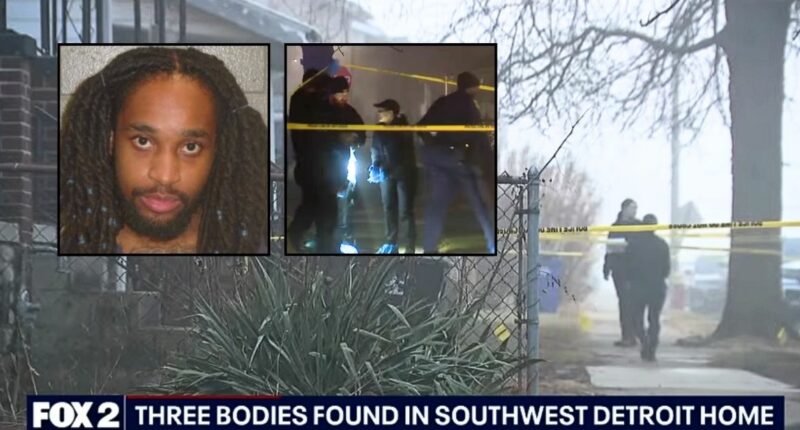 Bodies of 3 men over 60 years old found covered by carpet and 'dirty' clothes in blood-soaked basement are linked to hammer attack suspect who had 3 phones on him: DA