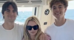 Britney Spears sails with sons Sean, 20, and Jayden, 19, after DUI