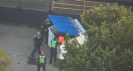 Police tracked the 40-year-old to a dumpster in the loading dock of a Carrum Downs shopping centre.