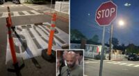 California dad Joseph Brandlin arrested for repainting, adding stop signs on dangerous intersection after son's near miss