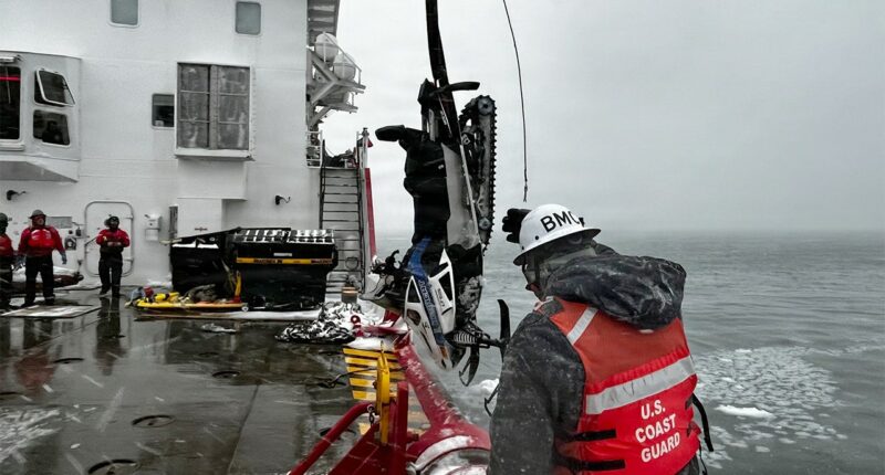 Coast Guard icebreaker rescues snowmobiler stranded on ice during Michigan blizzard