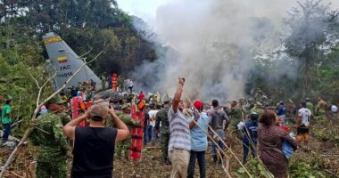 Colombian military plane crash kills at least 66, head of armed forces says