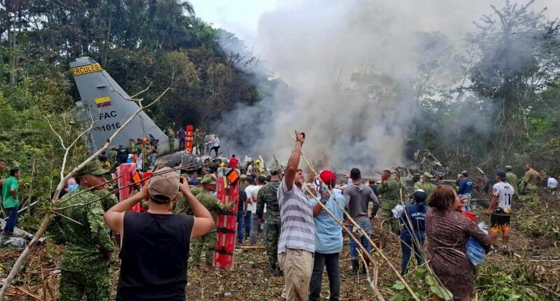 Colombian military plane crash kills at least 66, head of armed forces says