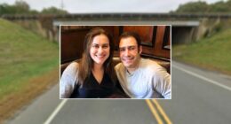Cop on his way to work becomes 'airborne' after driving GMC Canyon pickup off overpass and lands on married couple below, killing them