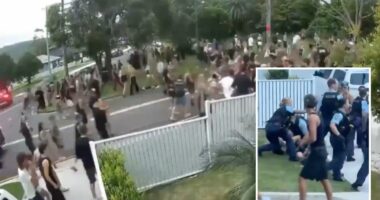 Crazy video shows 500 people gatecrashing teen’s birthday party before riot squad called