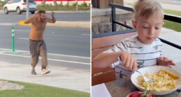 Dad details nightmare family meal in Fresno as homeless man freaks out nearby