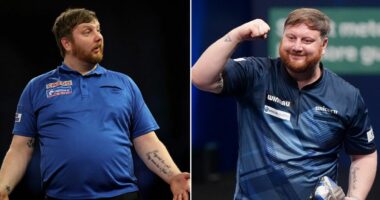 Darts star's body transformation as he sheds three stone while battling heart condition