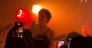 David Beckham supports son Cruz at his latest gig in Paris