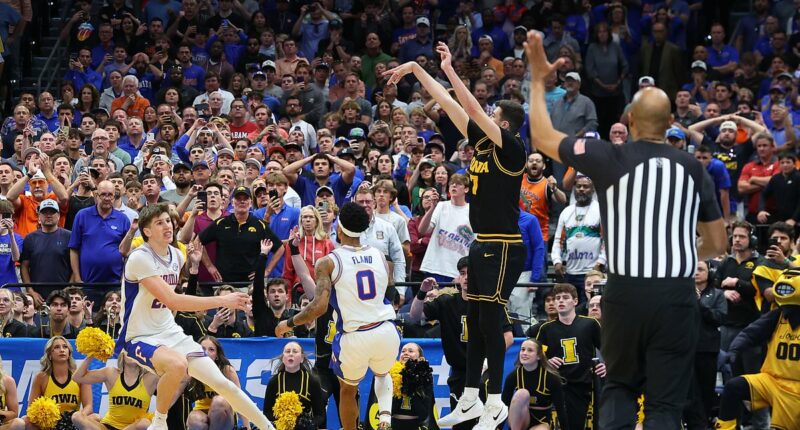 Defending champs go down in March Madness thriller after tempers flare between Iowa and top-seeded Florida