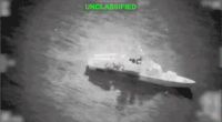 U.S. forces striking Iranian naval vessel