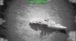 U.S. forces striking Iranian naval vessel