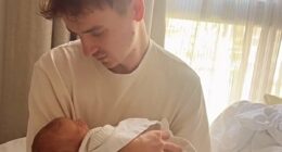 Dianne Buswell shares sweet clips of Joe Sugg cradling their baby son