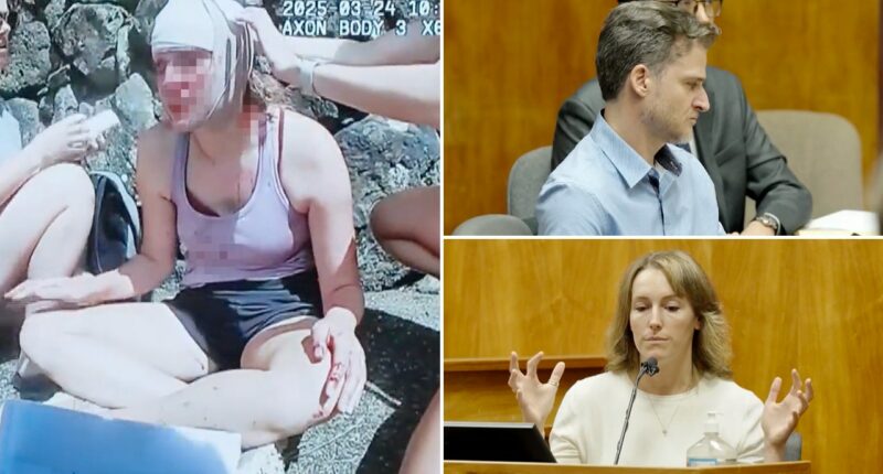 Doctor’s bloodied wife seen in bodycam after screaming for help from husband’s alleged attack