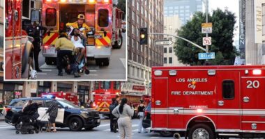 Downtown Los Angeles stabbing as five injured