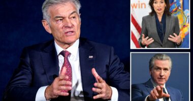 Dr. Oz takes aim at Hochul, Newsom over Medicaid fraud