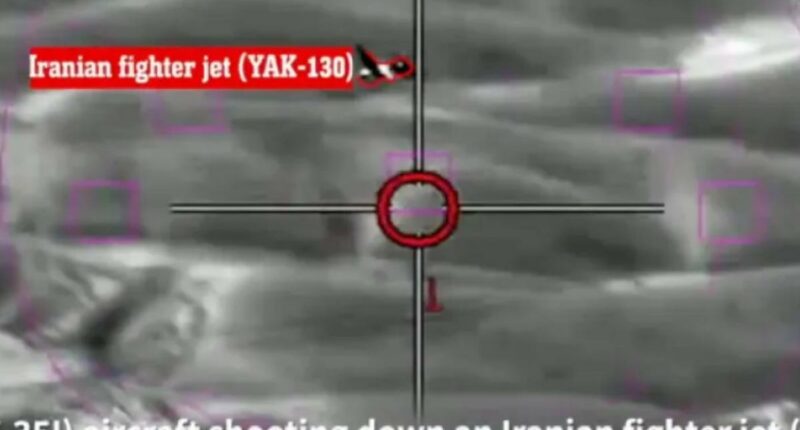 Dramatic moment Israeli F-35 shoots down Iranian plane in historic strike