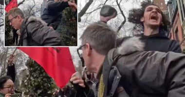 Dramatic moment accused ISIS-loving terrorist throws bomb at Gracie Mansion