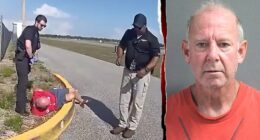 Driver plows through airport gate onto airfield, sneaks onto planes before police takedown, bodycam shows