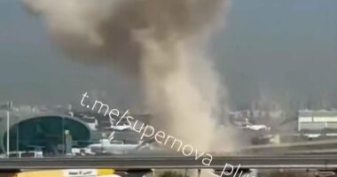 Dubai airport hit by Iran drone: Massive explosion