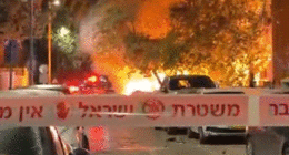 Fiery aftermath of Iran missile strike near Tel Aviv caught on video after 2 killed