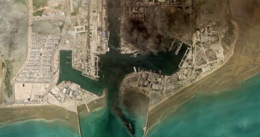 Fires rage at Iran's Bandar Abbas naval headquarters, Strait of Hormuz traffic stalled